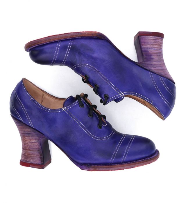 (image for) Nanny Lace Up Purple Poison Leather Shoe Victorian Style